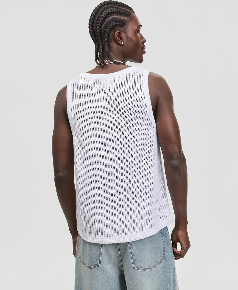 Mode of One Men's Mesh-Knit Crewneck Tank, Macy's Exclusive