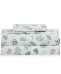 Caribbean Joe Coastal Pattern 4-Pc. Sheet Set, Queen