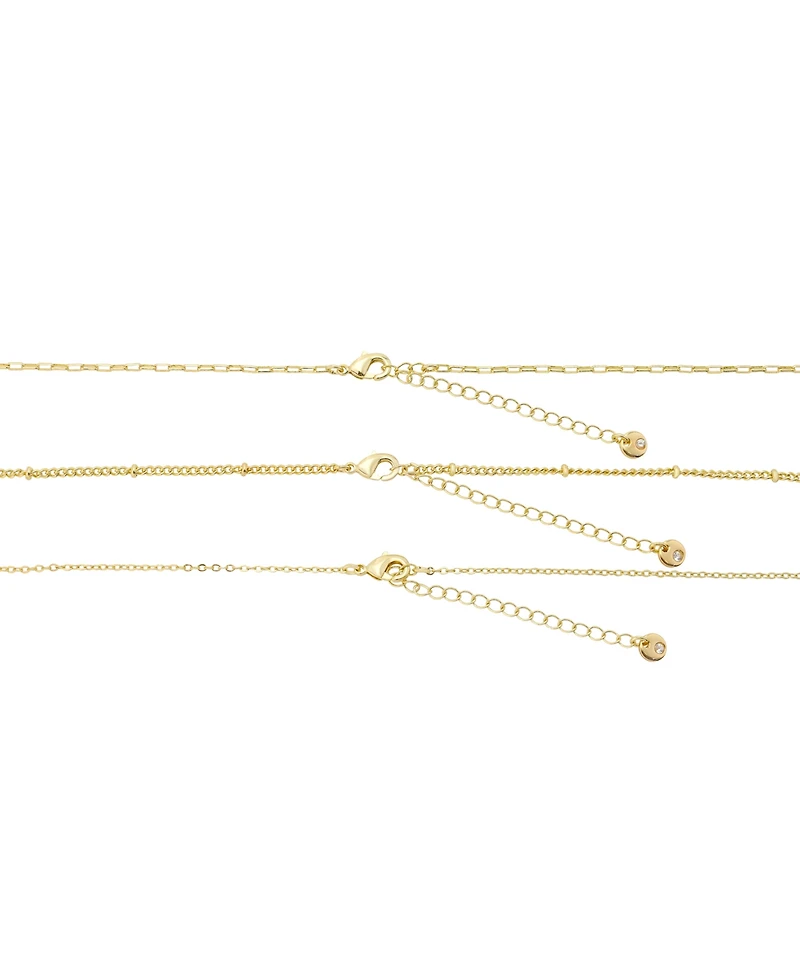 Unwritten Cubic Zirconia Celestial Pendant Trio Necklace Set