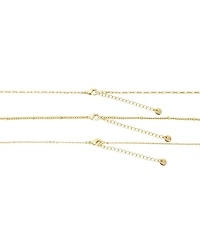 Unwritten Cubic Zirconia Celestial Pendant Trio Necklace Set