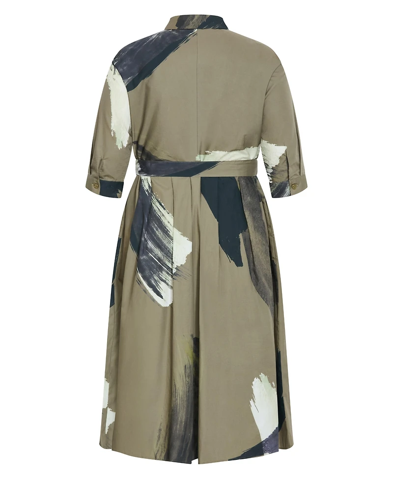 City Chic Women's Angel Print Shirt Dress