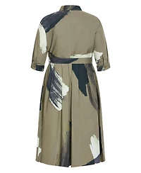 City Chic Women's Angel Print Shirt Dress