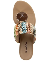 Style & Co Women's Brandyy Embellished Raffia Sandals, Exclusively at Macy's