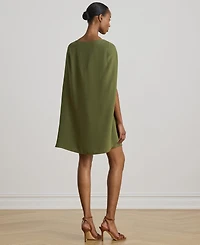 Lauren Ralph Women's Cape Georgette Cocktail Dress