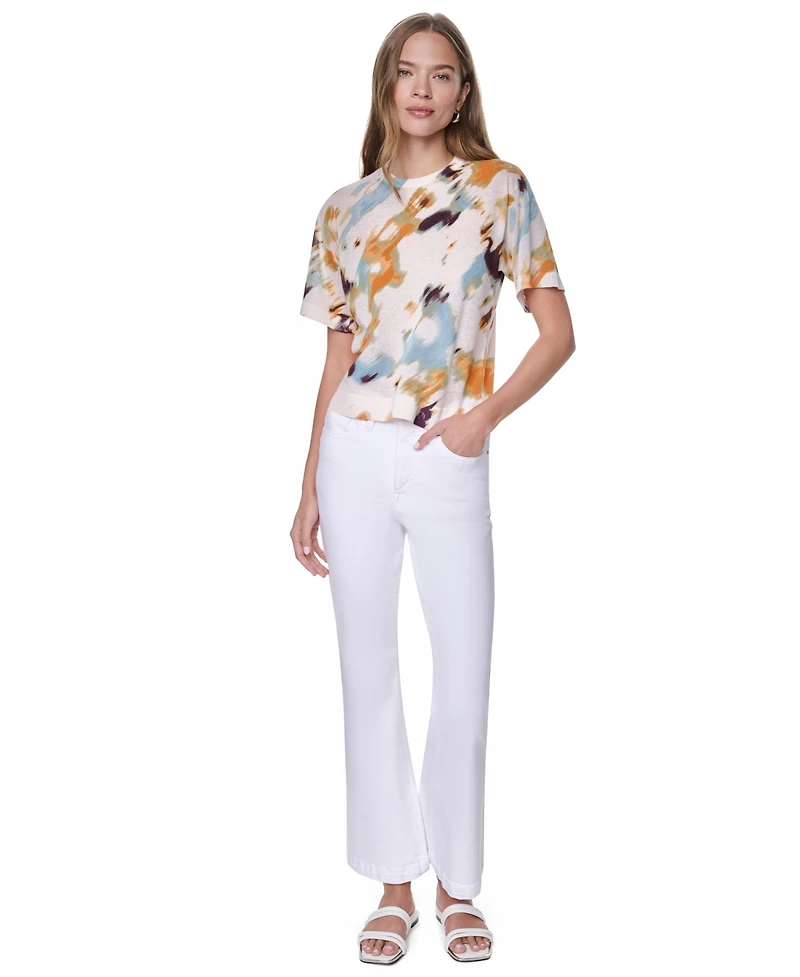 Dkny Women's Printed Short-Sleeve Sweater
