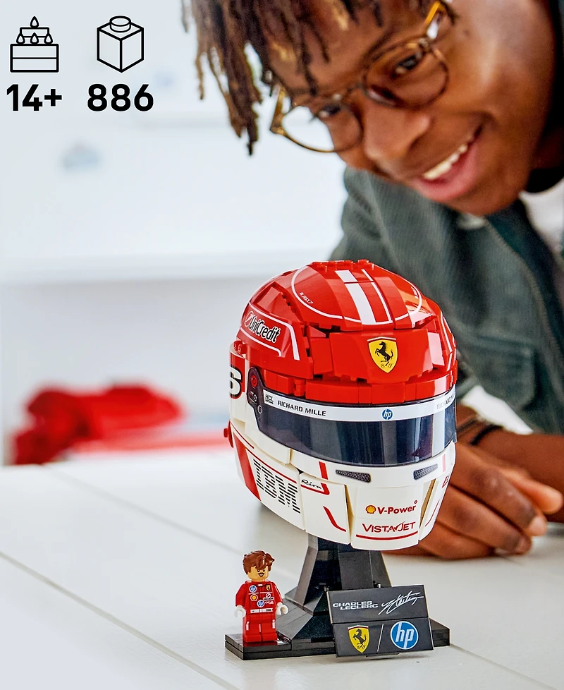 Lego Editions Scuderia Ferrari Hp Charles Leclerc Helmet 43014, 886 Pieces