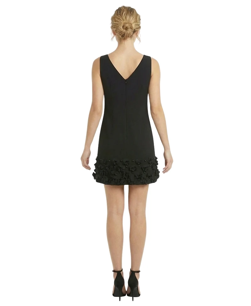 ivy + blu Women's Flower Embellishment V-Neck Dress