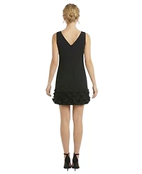 ivy + blu Women's Flower Embellishment V-Neck Dress