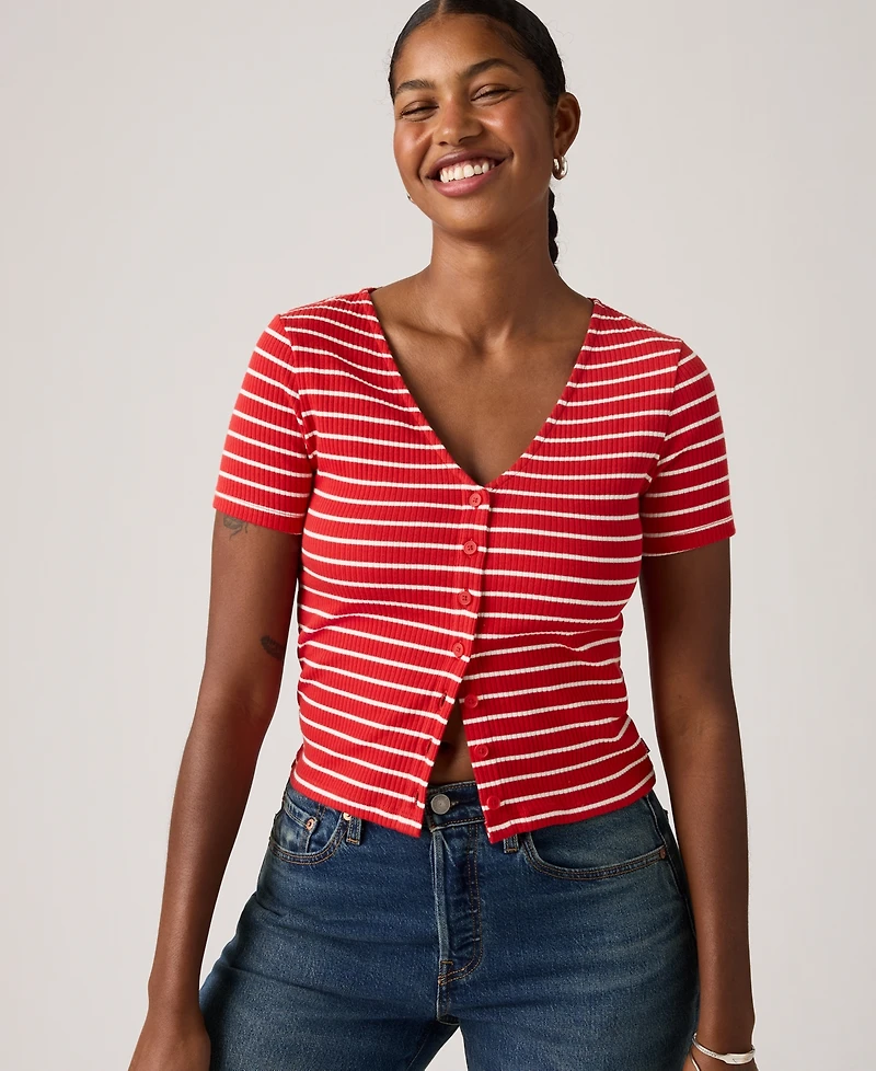 Levi's Women's Muse Short-Sleeve V-Neck Top