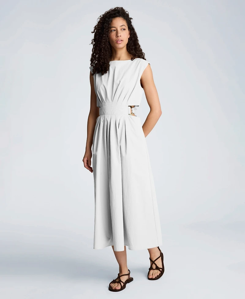Kenneth Cole Women's Sleeveless Boat Neck Midi Dress