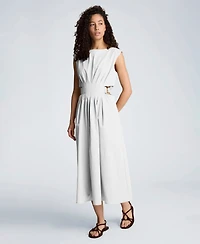 Kenneth Cole Women's Sleeveless Boat Neck Midi Dress