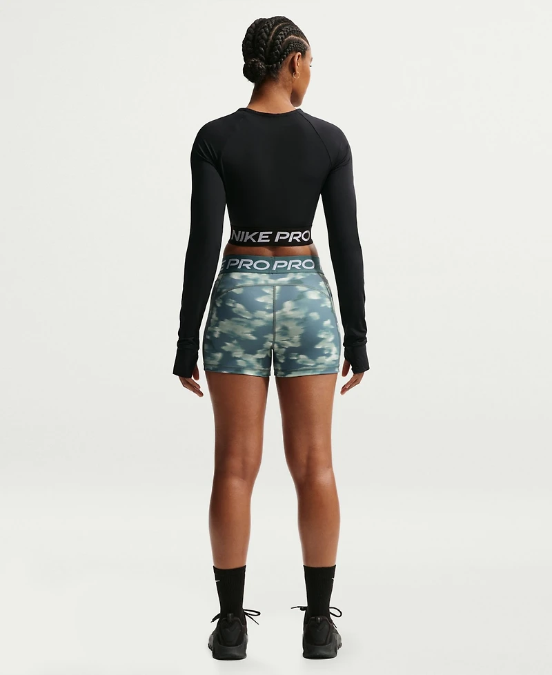 Nike Pro Women's 3" Mid-Rise Printed Biker Shorts