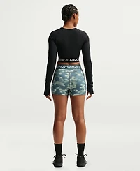 Nike Pro Women's 3" Mid-Rise Printed Biker Shorts