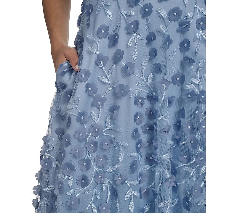 Eliza J Women's V-Neck Sleeveless Ball Gown