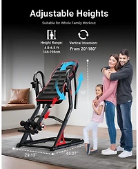 Harison Heavy Duty Inversion Table for Back Pain Relief, 350 Lbs Capacity (Hrm-407)