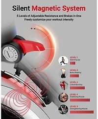 Harison Semi-Commercial Exercise Bike, 400 lbs Capacity, Magnetic with Bluetooth (Hrm-X8)