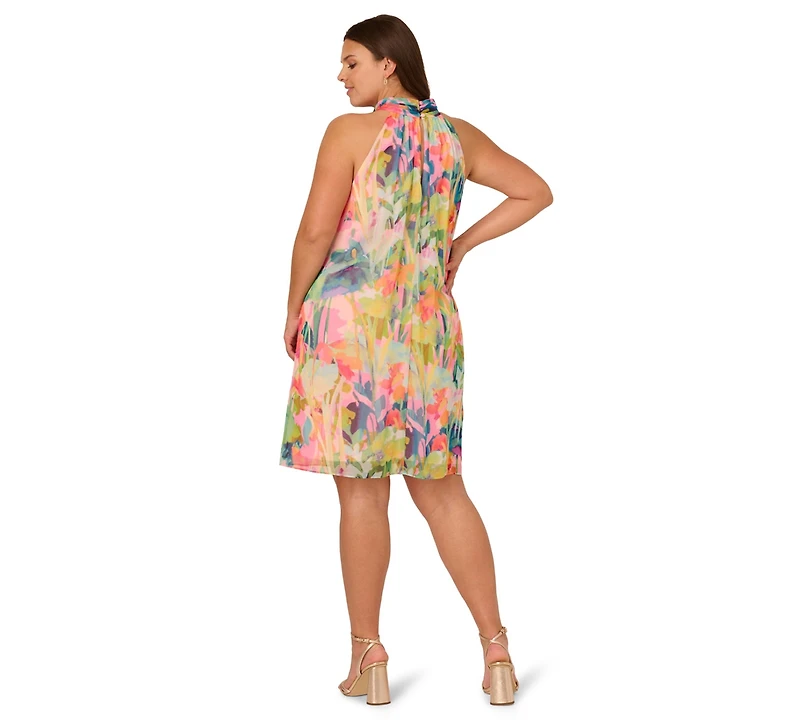 Adrianna Papell Plus Printed Sleeveless Dress