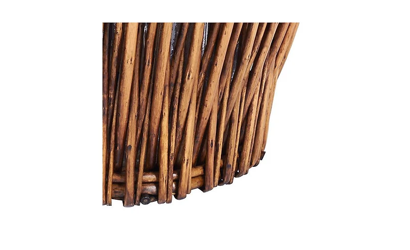 Household Essentials Small Reed Willow Waste Basket