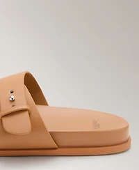 Mango Women's Double-Buckle Leather Sandals