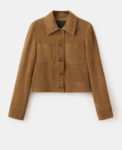 Mango Women's Buttons Suede Jacket