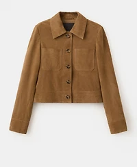 Mango Women's Buttons Suede Jacket