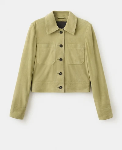 Mango Women's Buttons Suede Jacket