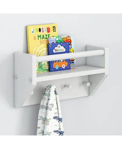 Max and Lily Wall Shelf with Pegs