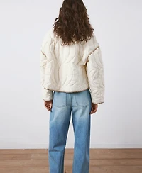 Mango Women's Contrasting Trim Quilted Jacket