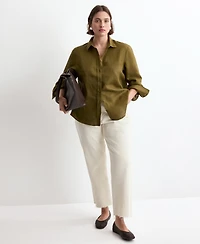 Mango Women's Pocket Linen Shirt