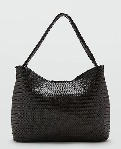 Mango Women's Braided Bucket Bag