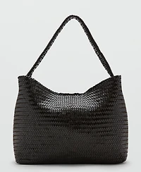 Mango Women's Braided Bucket Bag