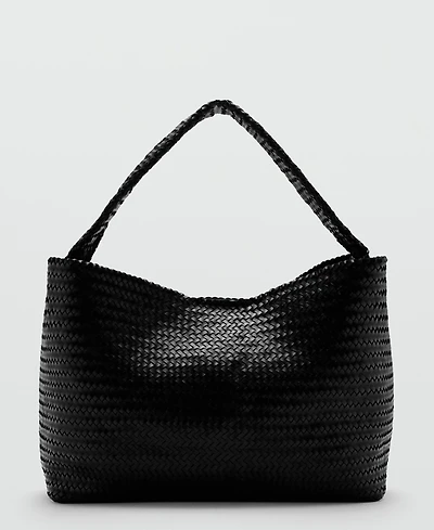 Mango Women's Braided Bucket Bag