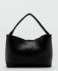 Mango Women's Braided Bucket Bag