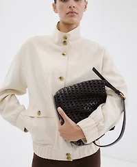 Mango Women's Braided Shoulder Bag
