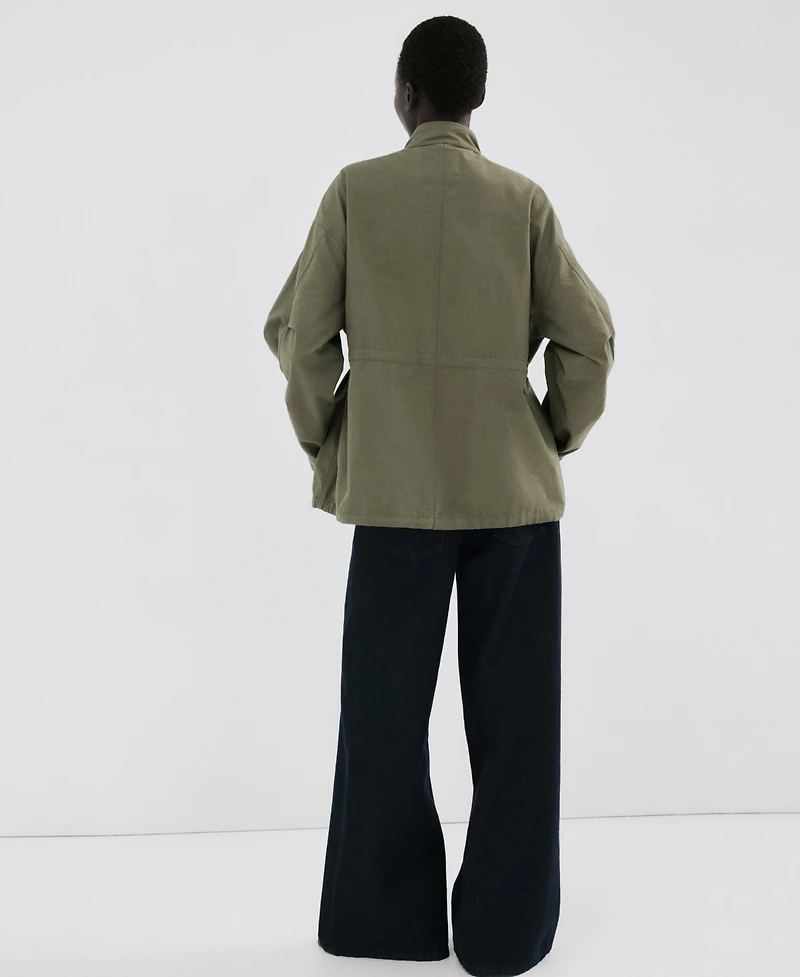 Mango Women's Pockets Cotton Jacket