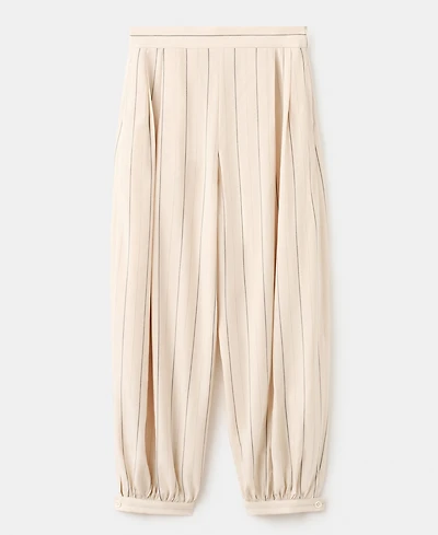 Mango Women's Striped Lyocell Balloon Pants