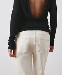 Mango Women's Maternity Flared Cropped Jeans