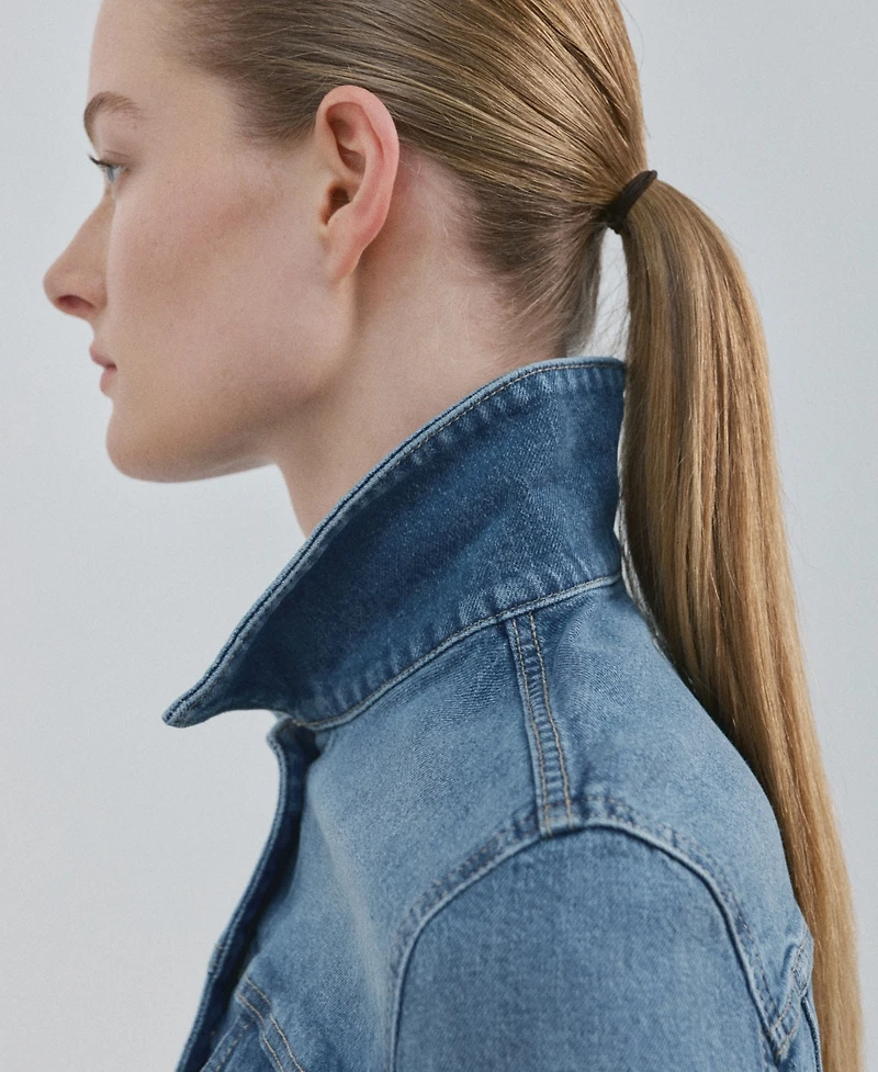 Mango Women's Pockets Denim Jacket