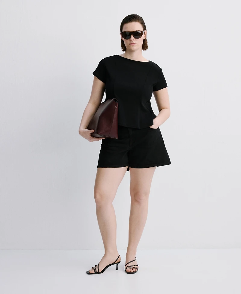 Mango Women's Straight Denim Shorts