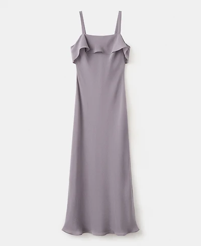 Mango Women's Long Ruffled Dress