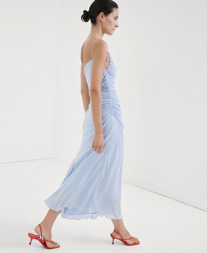 Mango Women's Asymmetrical Pleated Dress