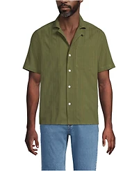 Lands' End Men's Textured Camp Collar Shirt