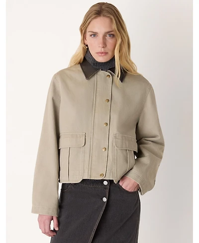 Whistles Women's Womne's Casual Contrast Collar Jacket