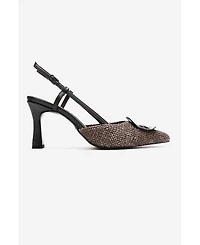 Prologue Shoes Women Levia Woven Pointed Toe Slingback Pump