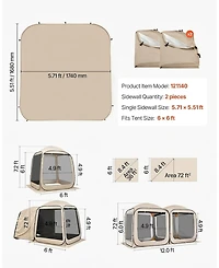 Gouun Sun Shade Sail Covers for 6 by 6 Feet Screen House Tent