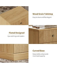gaomon Adult 2-Drawer Nightstand, Engineered Wood Storage Bedside Table