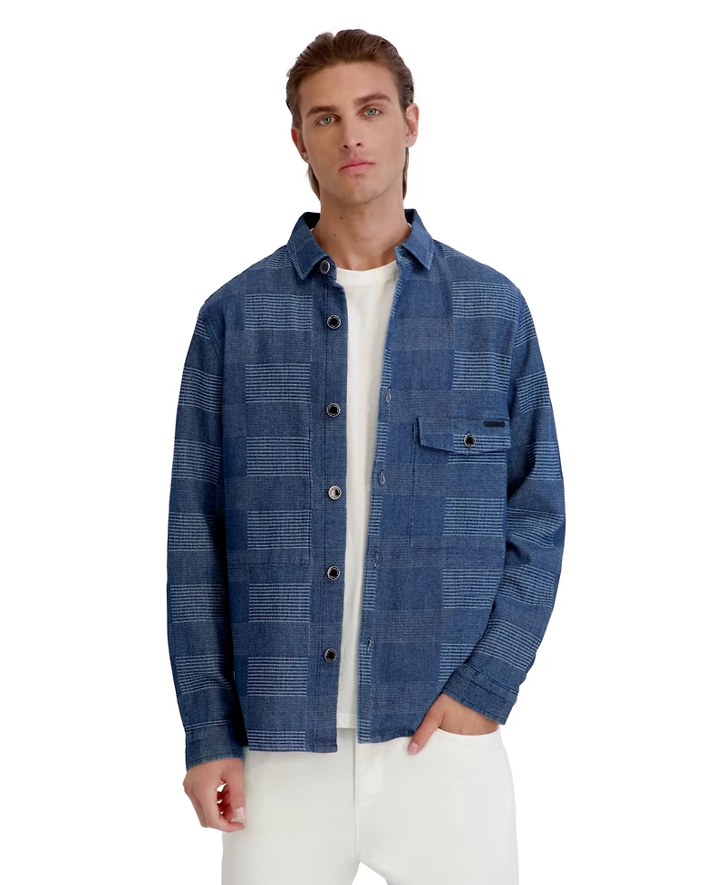 Karl Lagerfeld Paris Men's Denim Shirt Jacket