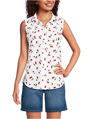 Lands' End Women's Petite No Iron Sleeveless Shirt