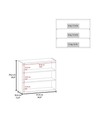 Fm Furniture Chinle Wall Cabinet in Melamine with Open Storage