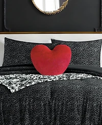 Betsey Johnson Leopard Forever Microfiber 5-Piece Comforter Set, Full/Queen